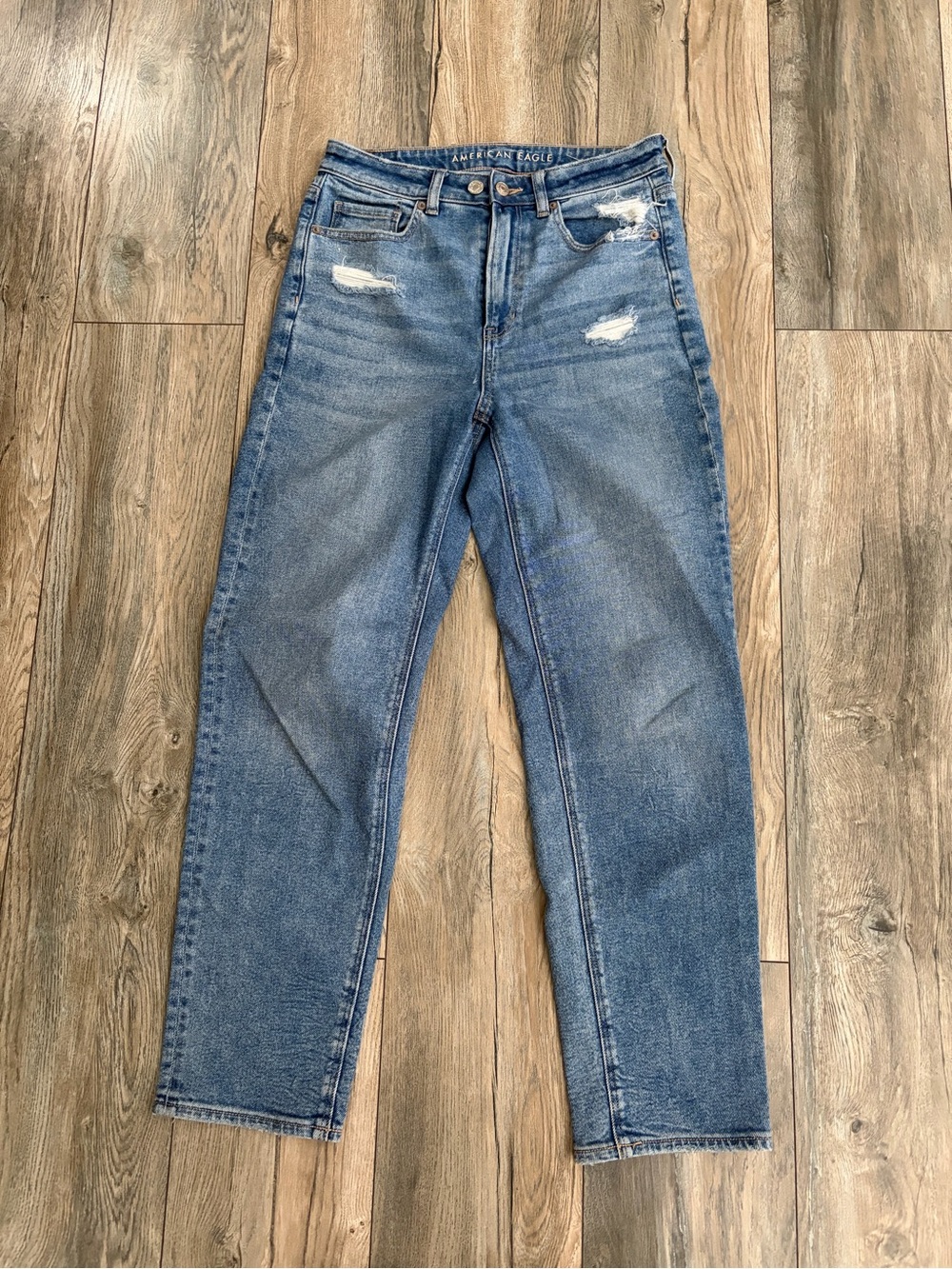 American Eagle Outfitters Men's Light Blue Relaxed Jeans